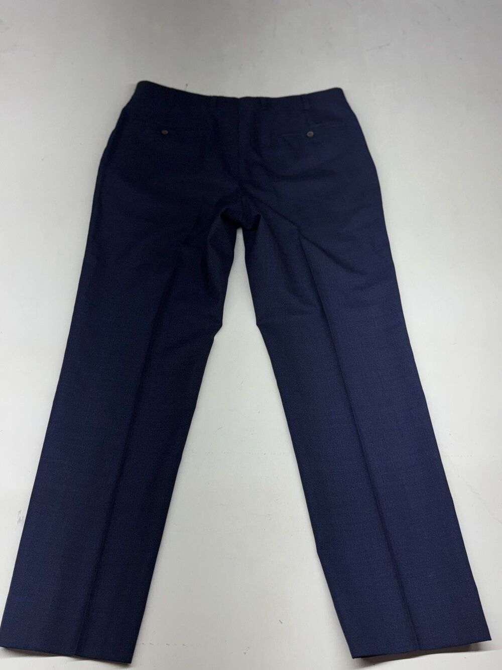 Suit Supply Brescia Blue Pure Wool Mens Flat Front Trouser Dress Pants 34x30 - Picture 6 of 7
